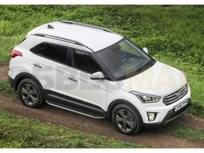 A173ALP.2310.1 Пороги алюминиевые Rival Premium для Hyundai Creta 2016-2021