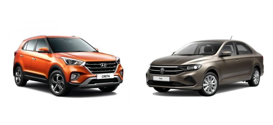 Сравнение Volkswagen Polo sedan 1.6 (110 л.с.) и Hyundai Creta (2016-2020) 1.6